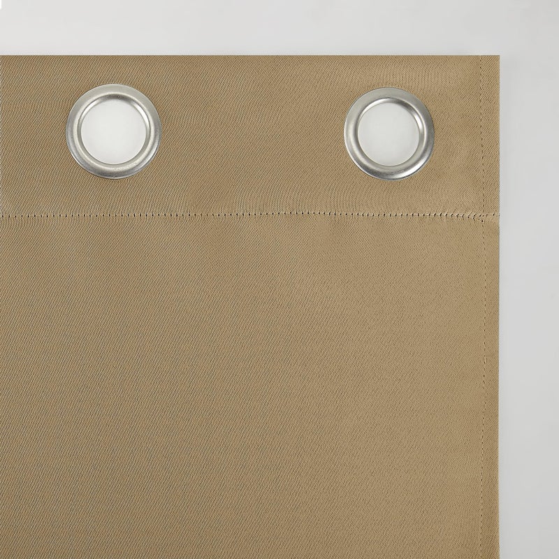 Sun Zero Easton Energy Saving Blackout Grommet Curtain Panel, 40" x 54", Taupe - Image 5