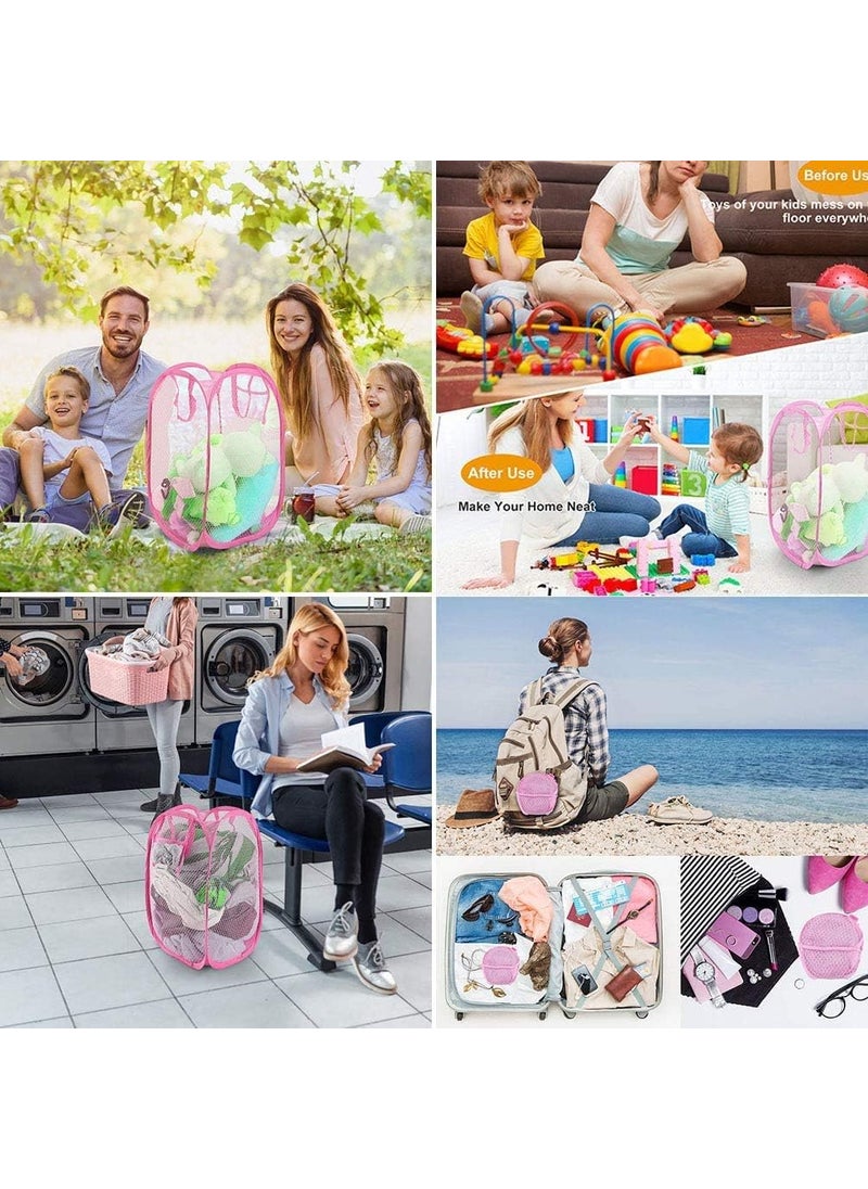 Perpetual Perpetual Laundry Basket For Clothes Waterproof Non Woven Cloth Bag For Storage Clothes Flodable Laundry Basket Bag With Handle 30 Liter Pack of 1 Multicolor  - Image 4