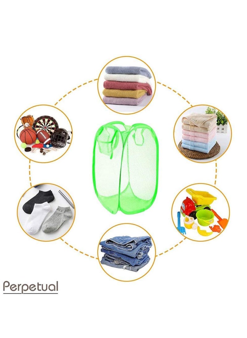 Perpetual Perpetual Laundry Basket For Clothes Waterproof Non Woven Cloth Bag For Storage Clothes Flodable Laundry Basket Bag With Handle 30 Liter Pack of 1 Multicolor  - Image 2