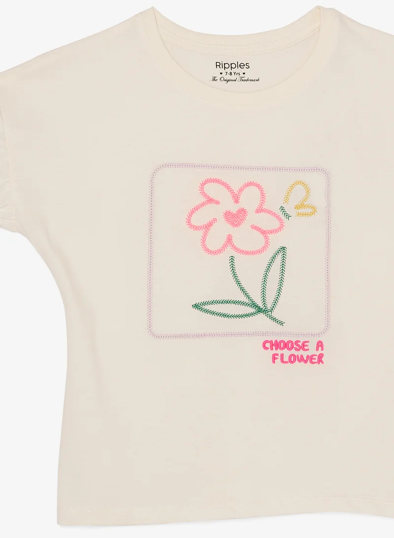 ريبلز مع نمشي Girls Relaxed Fit Tee
