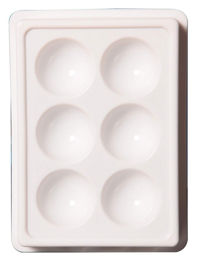 ESTAVITO Adorn 6 Cup Facial Cosmetic Tool Rectangular Shape Tray Plastic Washable And Stain Proof - Image 1