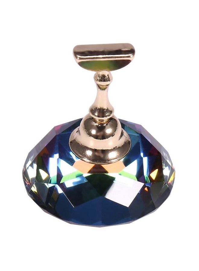 riteu Nail Tips Stand Holder Nail Art Display Stand Magnetic Nail Stand Alloy Nail Art Display Base For Nail For Nail Art Equipment Art Design(Colorful Diamond Crystal) - Image 2