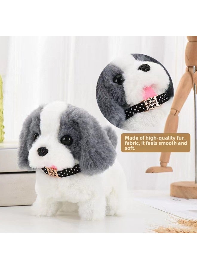 Puppies Boys And Girls Walking Simulation Plush Cute Cute Calling Toys Dogs Children Babies Electric Calling Bags-Color:Labrador Powder Collar-Specifications:Ordinary Battery + Traction Rope + Bell [25% Of People Choose]  - Image 4