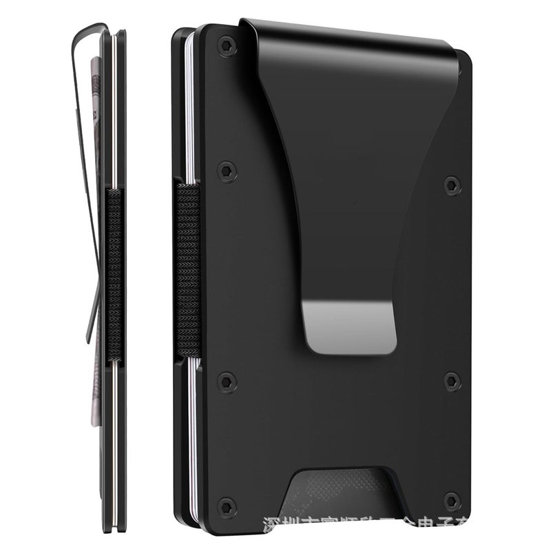Aluminum Alloy Card Holder RFID Blocking Carbon Fiber Wallet Card Clip - Image 5