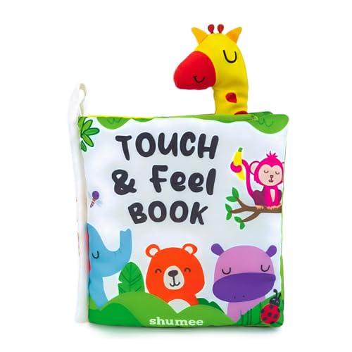 Shumee Peek-a-Boo Cloth Book for Babies | (6+ Months) | Jungle Animals Crinkle Touch & Feel Soft Sensory Toy | Infant Learning Book | Gift for 1 Year Old Baby Boy & Girl | Tear Resistant Washable - Image 1