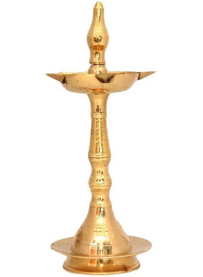 BENGALEN شمعة بنغالين النحاسية كيرلا دييا ساماي 10 بوصة مصباح زيت تقليدي من كيرلا ديبك لمعبد بوجا ديبام لمناسبات ديوالي هدية زفاف مجموعة من 2 - Image 2