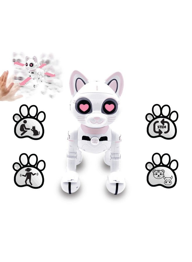Lexibook ليكس بوك - باور كاتي® - قطة روبوت تحكم عن بعد، روبوت ذكي قابل للبرمجة، ضوء، صوت، أبيض/وردي - كاتي01 - Image 2