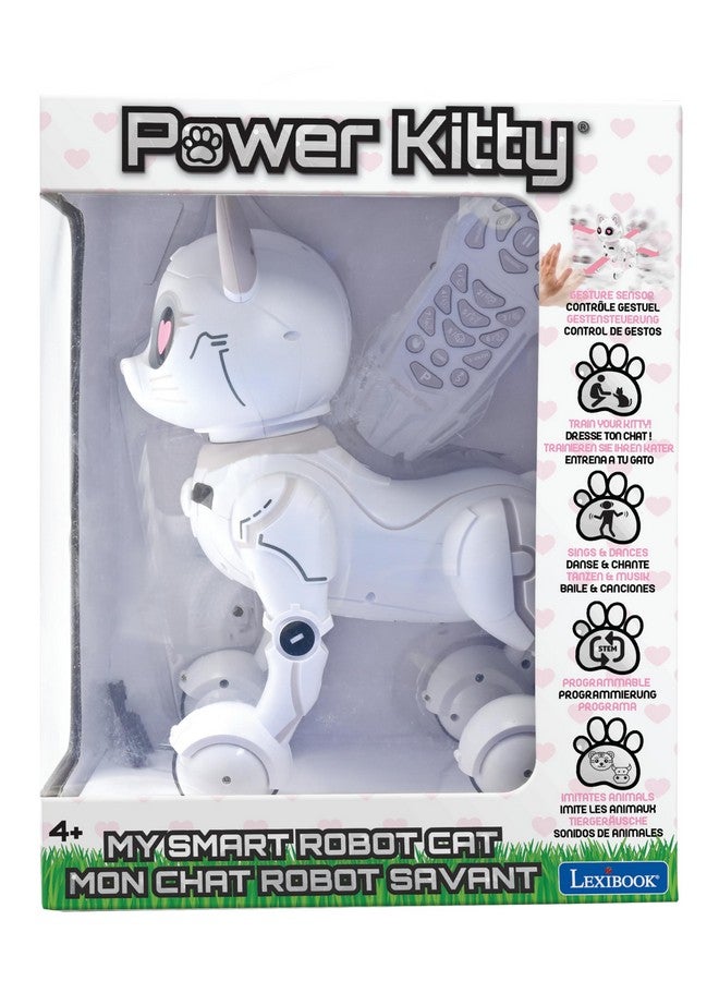 Lexibook ليكس بوك - باور كاتي® - قطة روبوت تحكم عن بعد، روبوت ذكي قابل للبرمجة، ضوء، صوت، أبيض/وردي - كاتي01 - Image 5