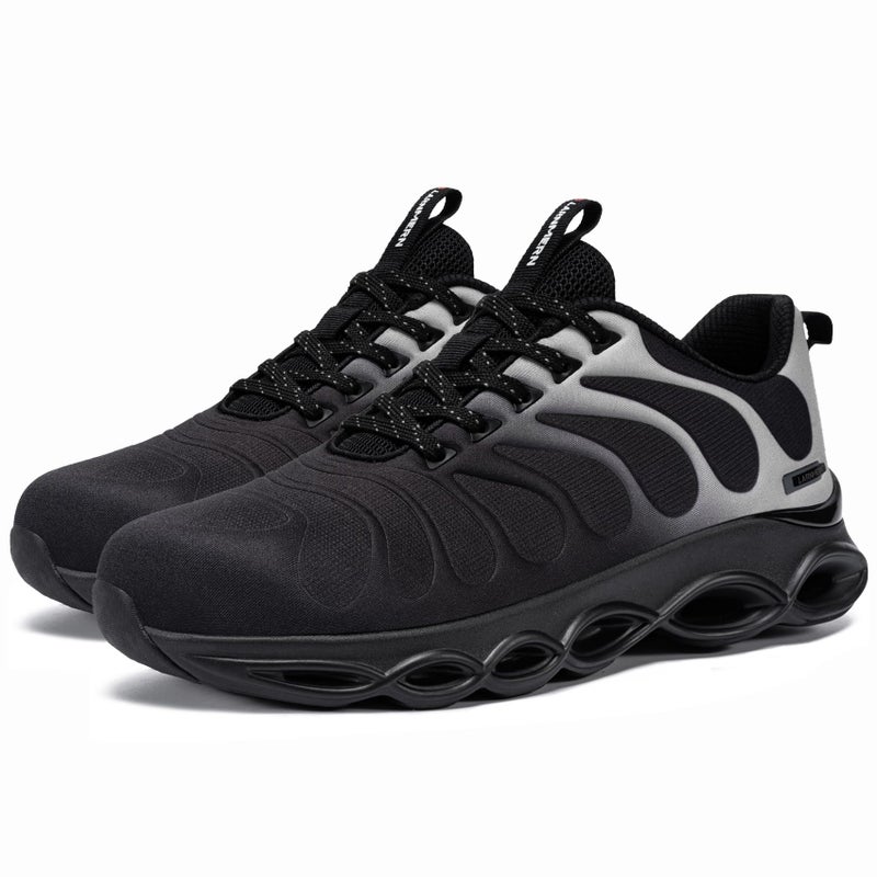 LARNMERN Steel Toe Shoes for Men Safety Shoes Work Sneakers Comfortable Safety Toe Sneakers Work Lightweight Colorful Zapatos de Seguridad (12,Black Gray) - Image 5