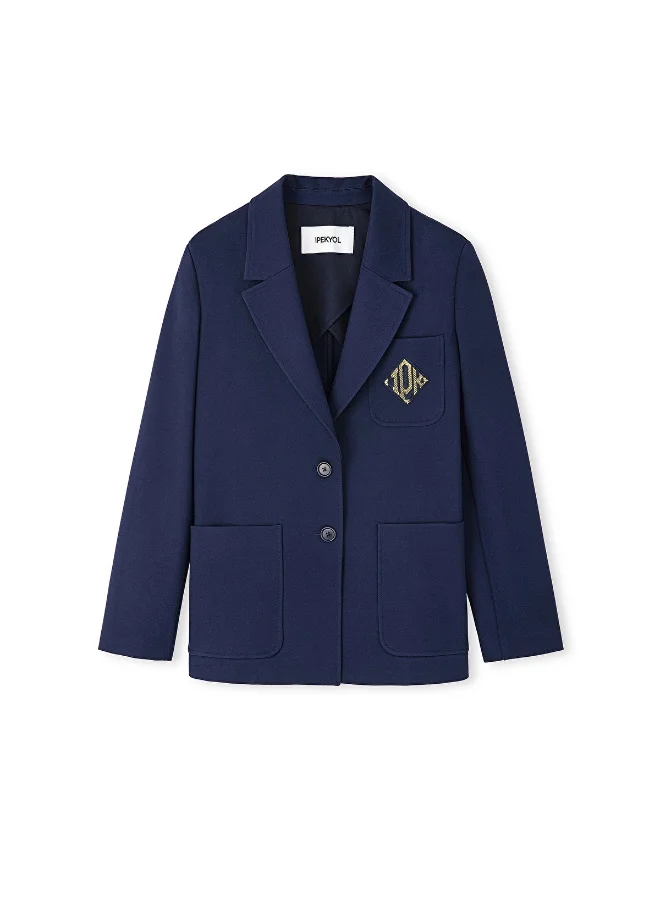 Ipekyol Contrast Embroidered Blazer