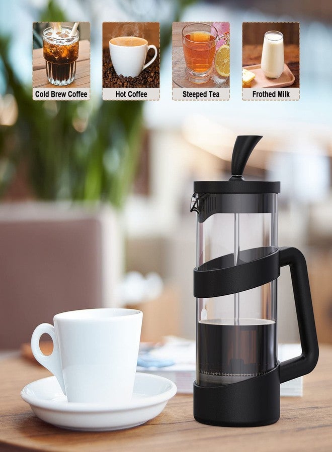 RAINBEAN Mini French Press Coffee Maker, 12 oz, Camping Coffee Press Pot, Small French Press, Tea and Frothed Milk Press (Black, 12 oz) - Image 5