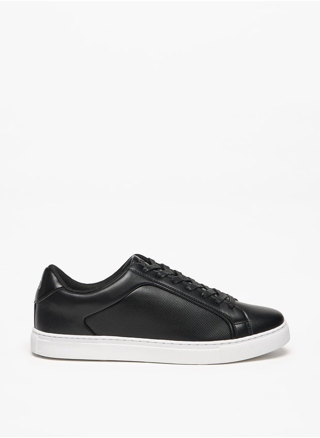 LBL by Shoexpress - Solid Low Ankle Sneakers with Lace-Up Closure - Image 1