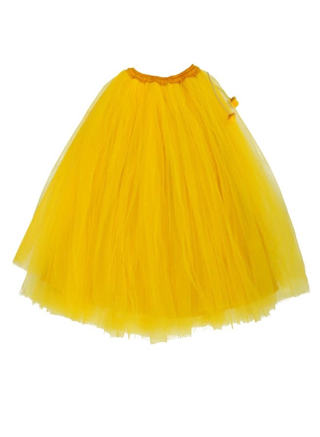 A.T.U.N. (ALL THINGS UBER NICE) A.T.U.N. Girls' Regular Fit Lehenga Choli (GLHG KSG AMB_Yellow_8-9 Years) - Image 3