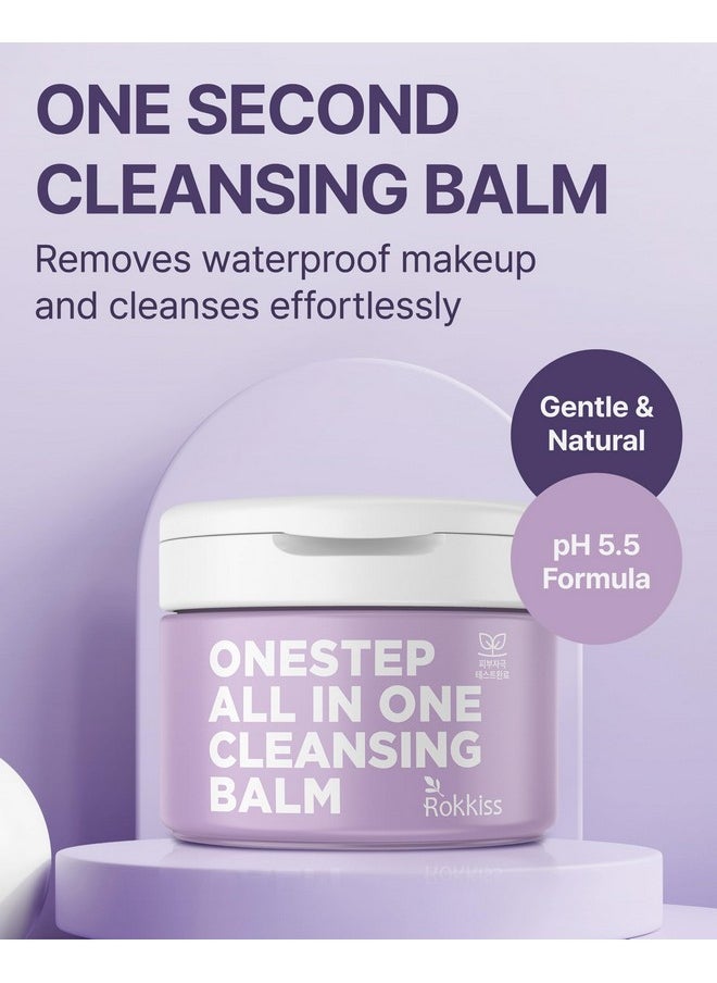 ROKKISS ROKKISS One-Step Cleansing Balm (5.1fl oz) - pH-Balanced Gentle Daily Facial Cleansing and Makeup Remover. Shea Butter, Grapefruit and Peach Extracts.  - Image 2
