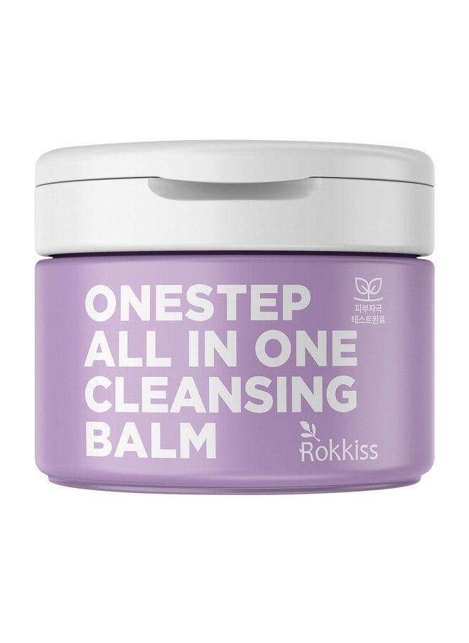 ROKKISS ROKKISS One-Step Cleansing Balm (5.1fl oz) - pH-Balanced Gentle Daily Facial Cleansing and Makeup Remover. Shea Butter, Grapefruit and Peach Extracts.  - Image 1