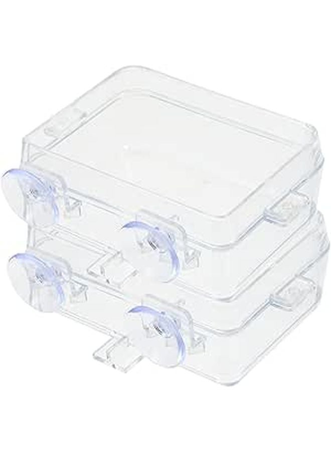 2 Pcs Compact Suction Bowls for Reptile Food and Water Feeding Dishes - Image 1