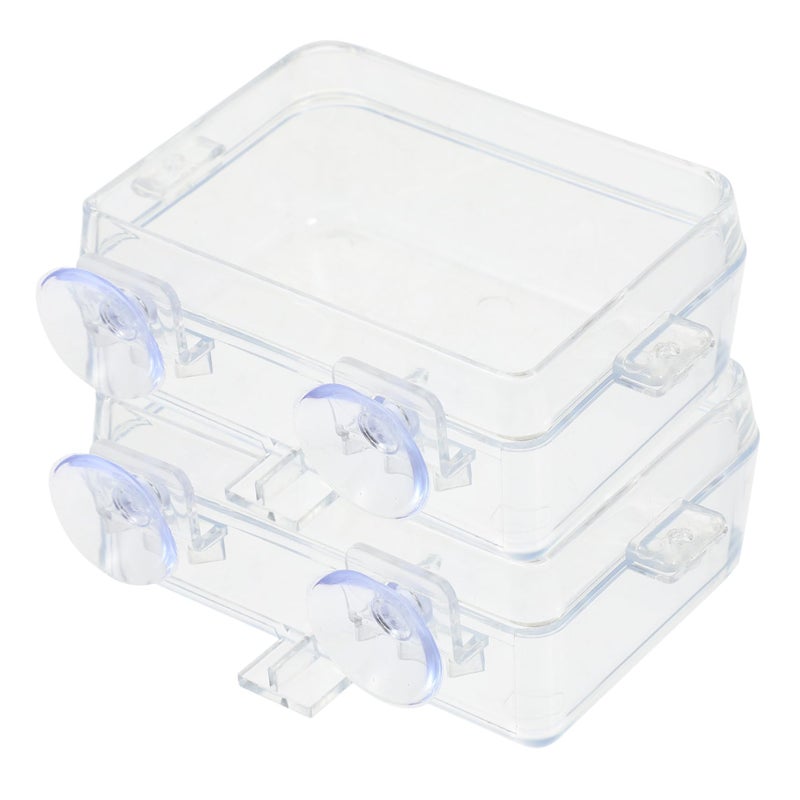2 Pcs Compact Suction Bowls for Reptile Food and Water Feeding Dishes - Image 2