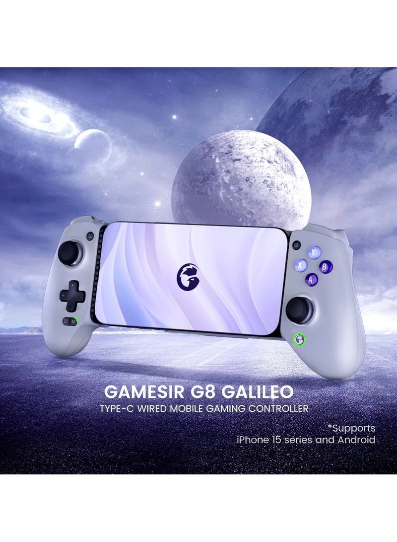 general Professional Gamepad G8 Galileo Mobile Gaming Controller for Android & iPhone 15 Series (USB-C), Plug and Play with Hall Effect Joysticks/Hall Trigger / 2 Mappable Back Buttons / ABXY Buttons / 3.5mm Audio Jack - Image 2