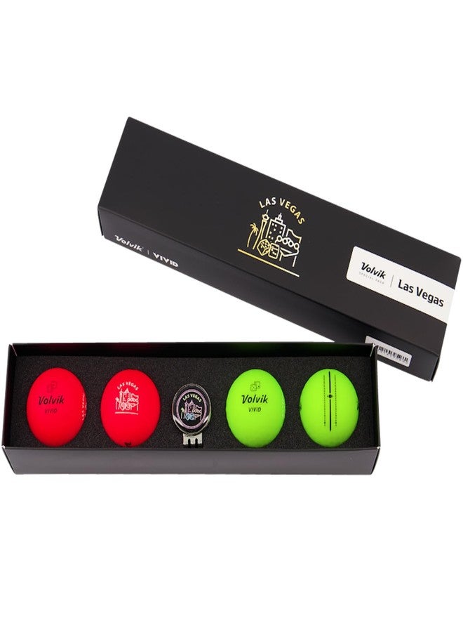 Volvik Vivid City, State, Country Edition Golf Ball Gift Sets (Las Vegas, 4 Pack) - Image 1