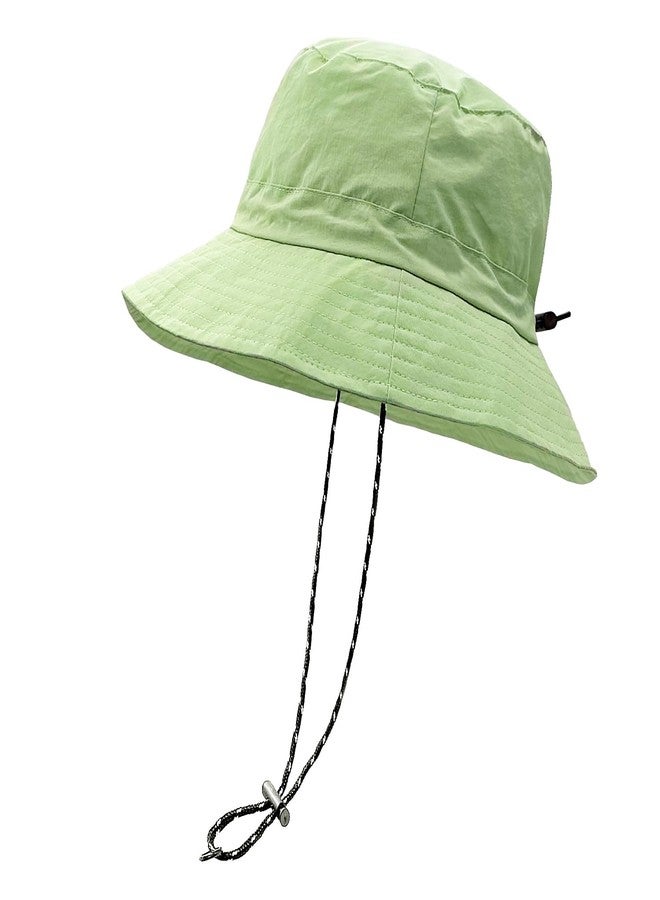 woogwin Waterproof Bucket Rain Hat with Chin Strap Quick Dry Packable Boonie Sun Hat Safari Hat UV Protection(Apple Green) - Image 1