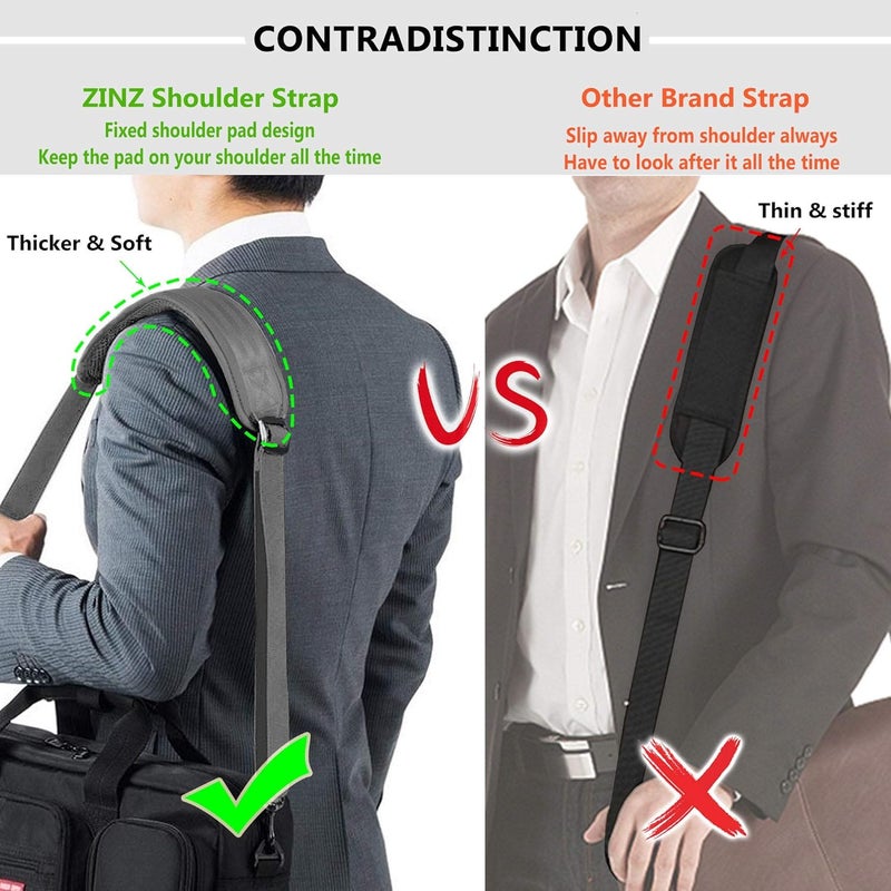 ZINZ Shoulder Strap, 79" Padded Adjustable Shoulder Bag Straps Replacement for Bags with D-Ring - Image 3