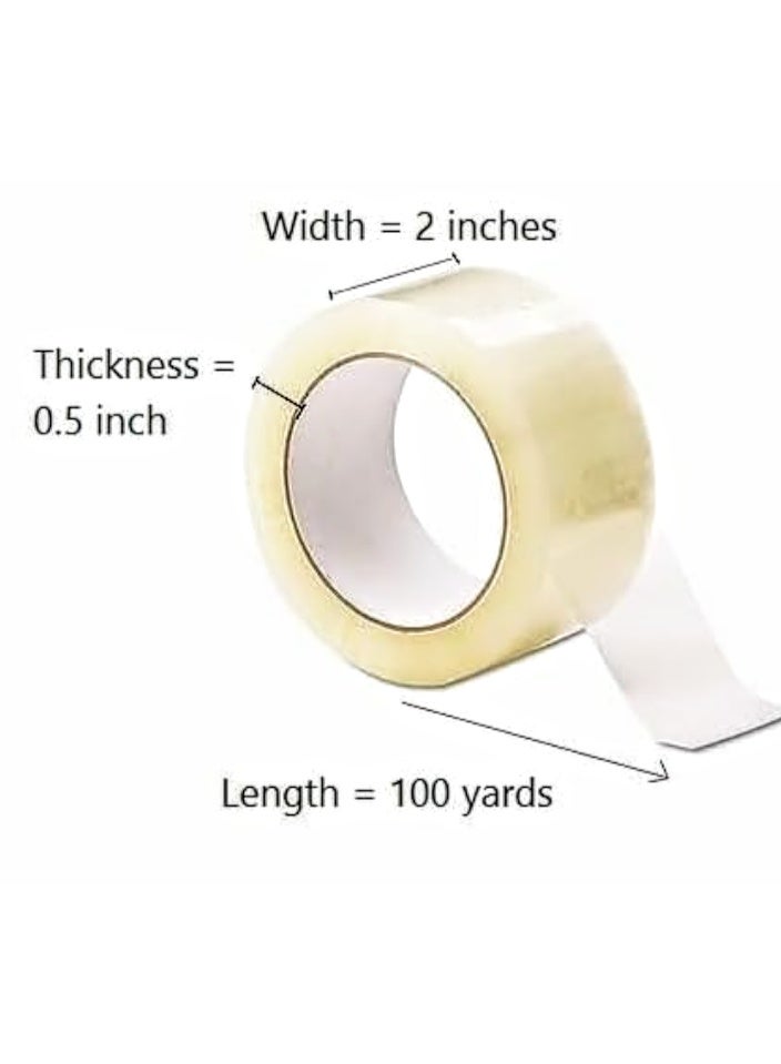 Roto Transparent Packing Tape From ROTO , PK/3 Rolls, 2" Wide, 100 Yards Long for Packaging, Strong and Heavy Duty for Sealing Boxes, Parcels, Mail and Office Supplies - Image 3