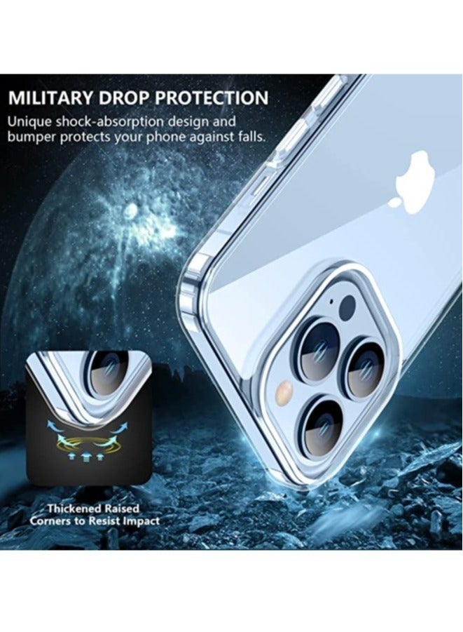 MUNTAQI iPhone 14 Pro Max Case 6.7 inch, Anti-Yellowing Military Grade Drop Protection with Bumper Shockproof Protective Cover Slim Thin Phone Case iPhone 14 Pro Max - Image 3