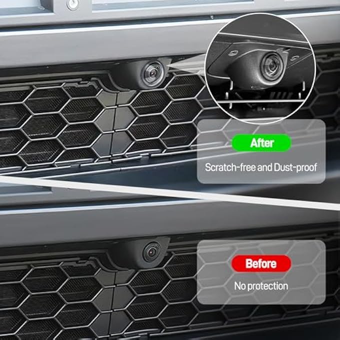 rayihni غطاء عدسة مزدوج متوافق مع تسلا 2025 موديل Y جونيبر / 2025 سايبرترك / 2025 موديل S / 2025 موديل 3 كاميرا مقدمة الصدام، مجموعة غطاء حماية - Image 3