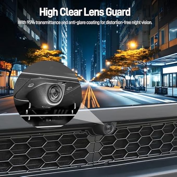 rayihni غطاء عدسة مزدوج متوافق مع تسلا 2025 موديل Y جونيبر / 2025 سايبرترك / 2025 موديل S / 2025 موديل 3 كاميرا مقدمة الصدام، مجموعة غطاء حماية - Image 2