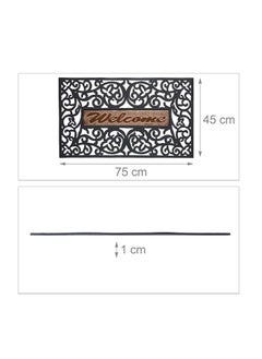 Spaceshoop Welcome Doormat Entrance Door Rug 75 X 44cm Rubber - Assorted Shape and Color  - Image 2