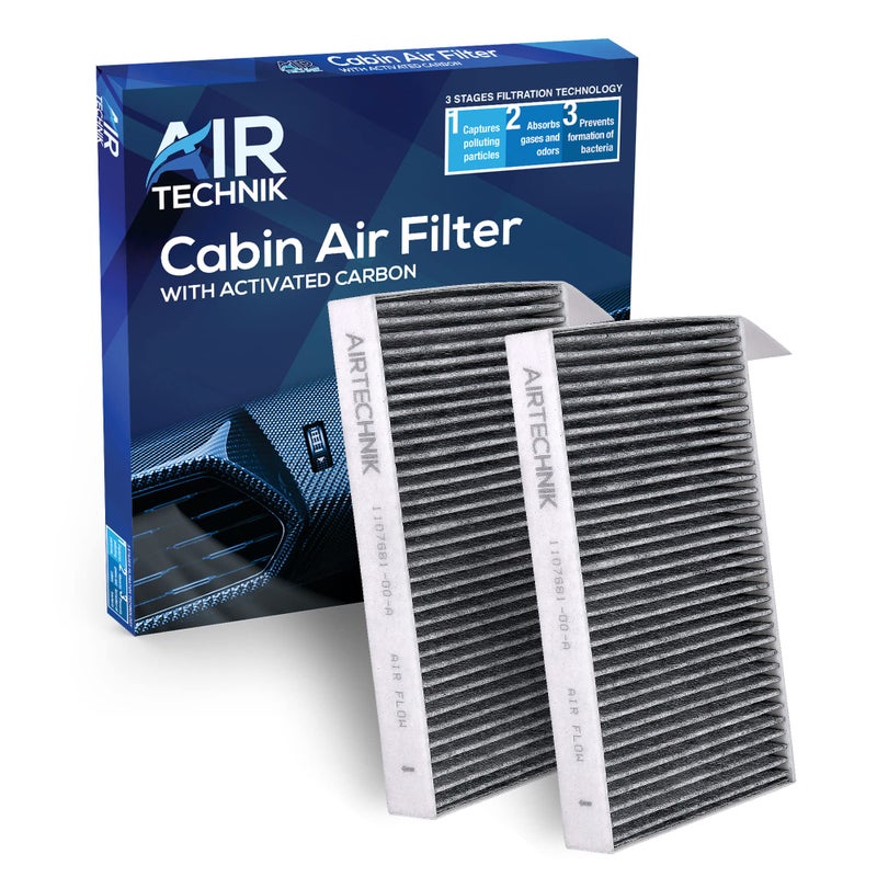 AirTechnik CF25015 Cabin Air Filter w/Activated Carbon | Fits Tesla Model 3 (2017-2021) and Model Y (2020-2021)