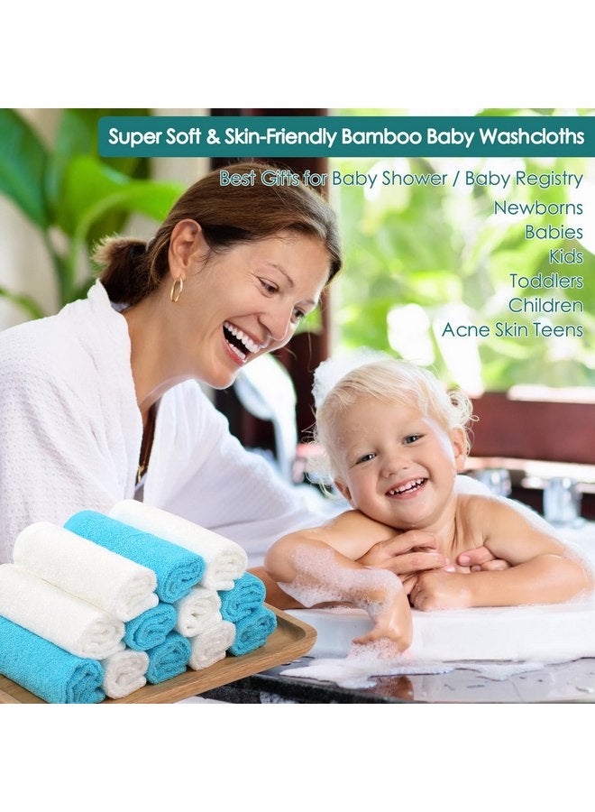 JEFFSUN Baby Washcloths 12 Pack, 10x10 inch Heavenly Soft Wash Cloths for Face and Body, Gentle & Safe White Face Towels on Sensitive Skin, Baby Essentials Bath Shower Gifts for Newborn Kid Toddler Children - Image 5