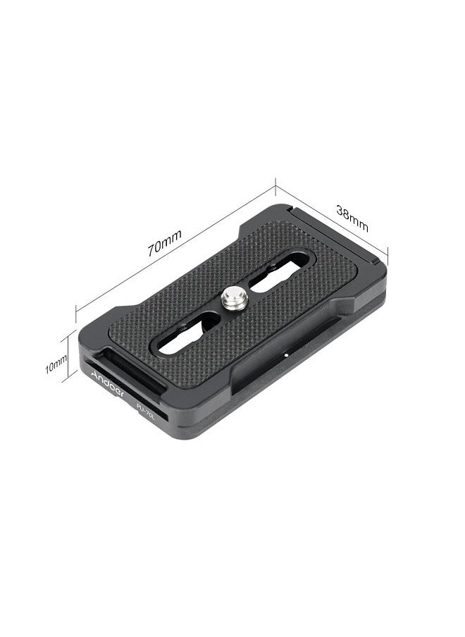 ANDOER - PU-70L Quick Release Plate 70mm QR Plate 1/4 Inches Mounting Screw Compatible with Arca Swiss Standard Tripod Head - Image 1