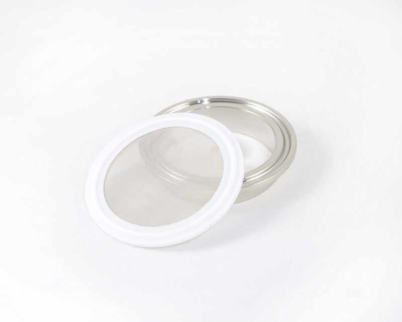 ARTESIAN SYSTEMS 1.5” Tri Clamp (Teflon) PTFE Screen Filter Gasket 316L 100Uf Micron Screen Stainless Steel Pharmaceutical Grade Filter Mesh. PTFE Inverted Envelope with Floating Stainless Mesh! with FDA Certification - Image 3
