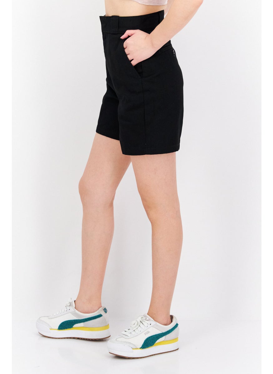 Dickies Women Solid Chino Short, Black  - Image 2