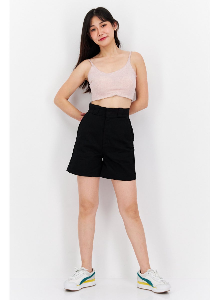 Dickies Women Solid Chino Short, Black  - Image 3