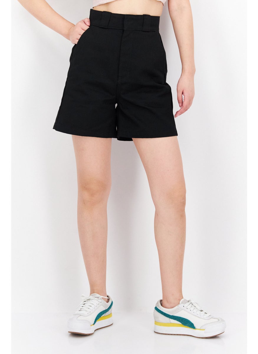 Dickies Women Solid Chino Short, Black  - Image 1