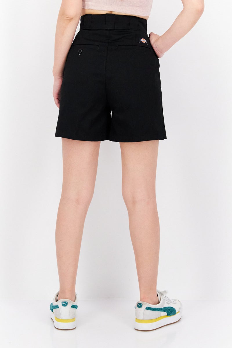 Dickies Women Solid Chino Shorts, Black - Image 4