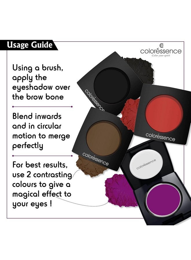 Coloressence Vivid Matte Black Eyeshadow For Smokey Look | Waterproof & Long Lasting | Vitamin-E Infused I Matte Finish Black - Image 5