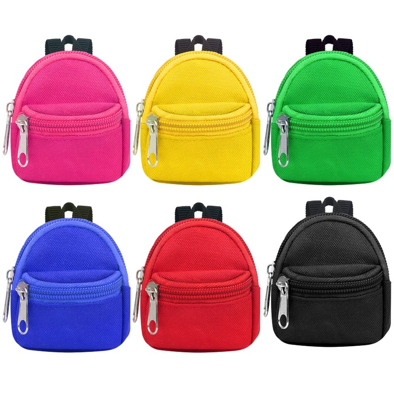 UNICORN ELEMENT 6pcs Doll Backpacks Mini Zipper School Bags for Dolls Cute Doll Bags School Supplies Backpack for Doll Accessories - Image 2