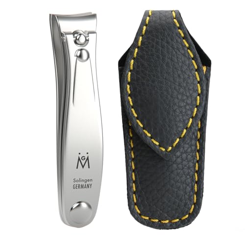 GERMANIKURE Professional Large Nail Clipper 8 cm FINOX Surgical Stainless Steel Manicure and Pedicure Tools in Leather Case Ethically Made in Solingen Germany 4712 Travel Size Nail Care - Image 2