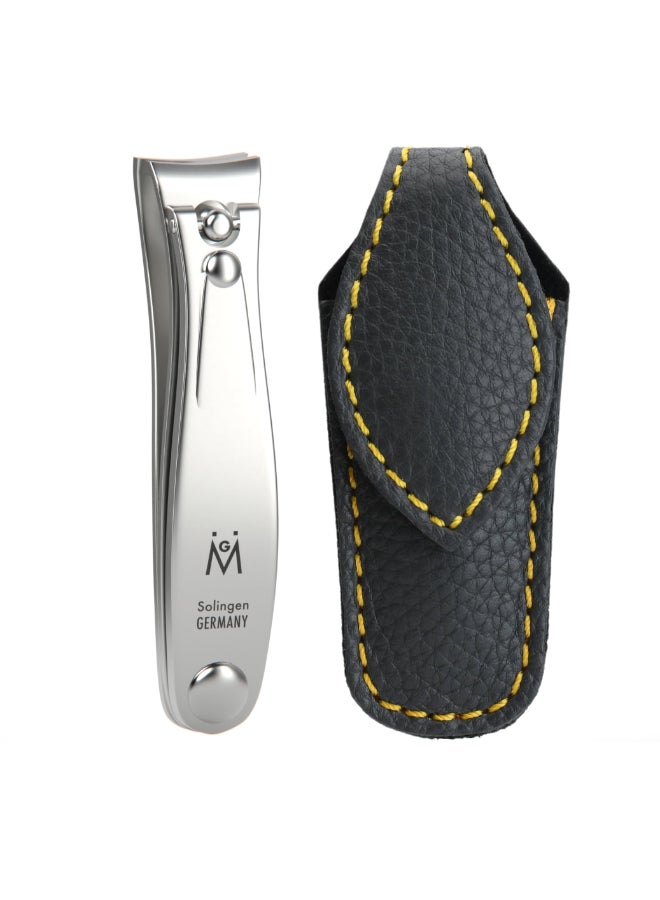 GERMANIKURE Professional Large Nail Clipper 8 cm FINOX Surgical Stainless Steel Manicure and Pedicure Tools in Leather Case Ethically Made in Solingen Germany 4712 Travel Size Nail Care - Image 3