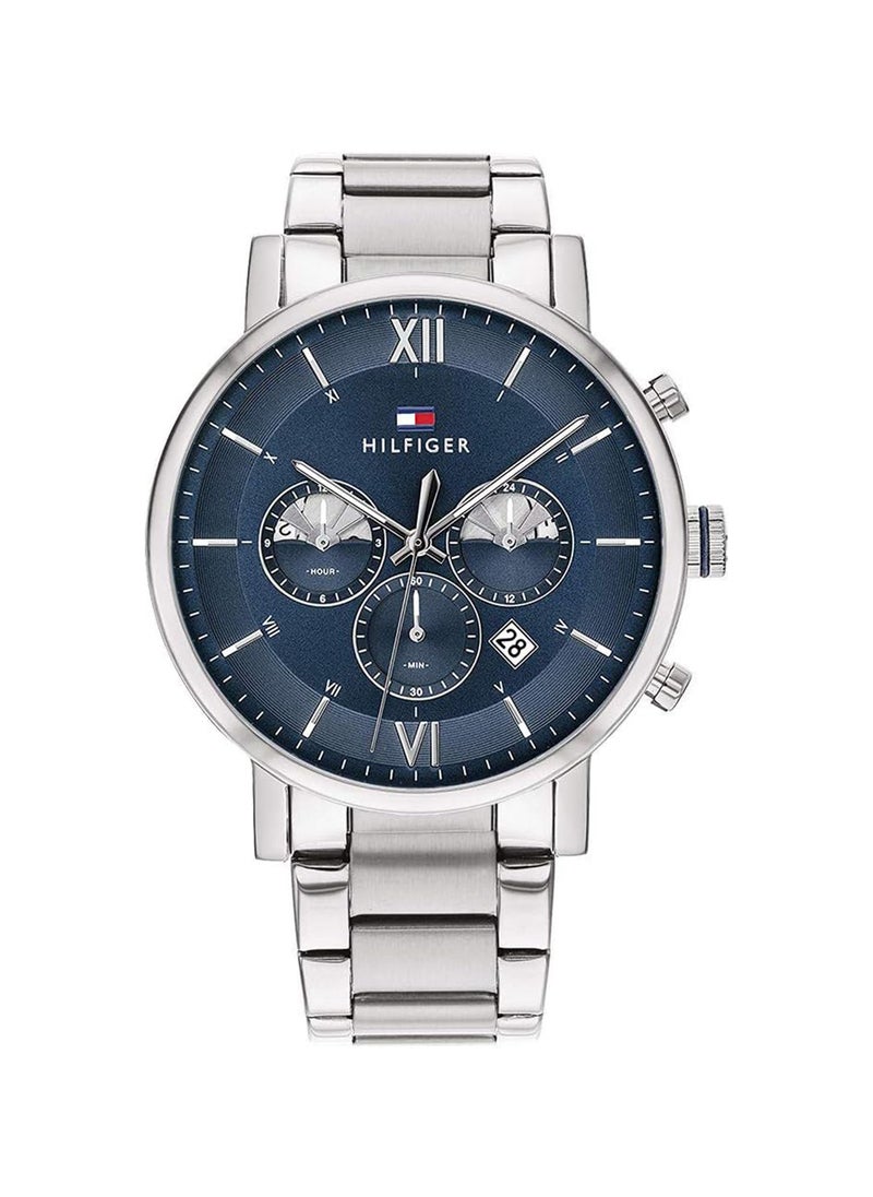 TOMMY HILFIGER - ساعة يد رجالية بعقارب دائرية الشكل من الستانلس ستيل 1710409 - 44 ملم - Image 1