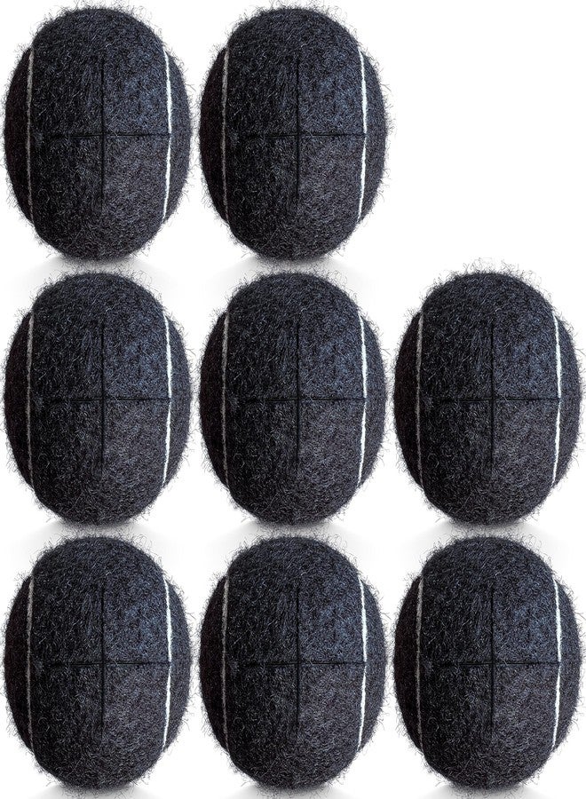 HPWFHPLF 8 PCS Precut Tennis Balls for Walkers, Heavy Duty Long Lasting Glide Balls - Precut for Easy Installation, Universal Felt Pads for Walker Legs & Furniture, Floor Protectors (Black) - Image 1