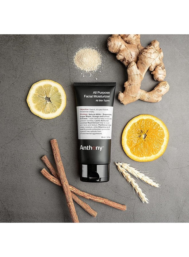 Anthony Face It & Go Kit Set Includes Glycolic Facial Cleanser 3.4 Fl Oz. All Purpose Facial Moisturizer 3 Fl Oz. Facial Scrub 3.4 Fl Oz. - Image 4