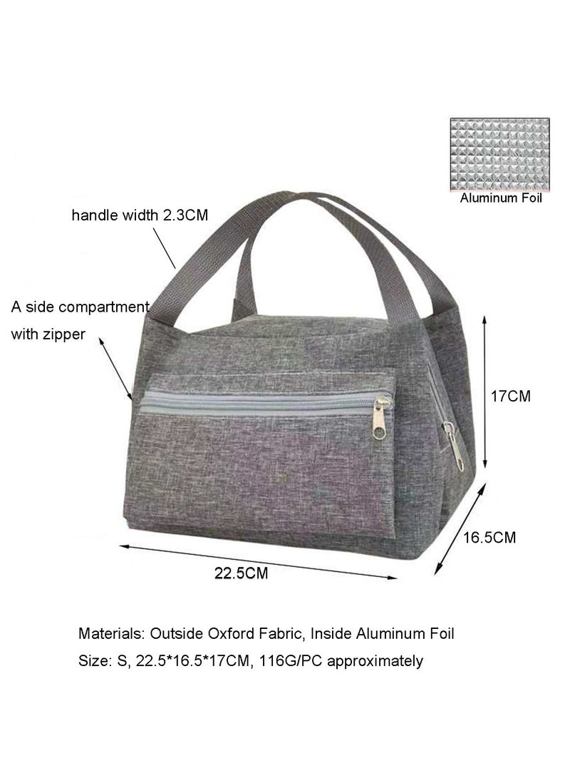 DB Innov. Lunch Bag, Insulated Lunch Bag for Kids Adult Women Men, Reusable Size S 22.5*16.5*17CM Capacity Lunch Tote Bags, Leakproof Food Lunch Containers, Thermal Cooler Bag for Work Travel Outdoor School Picnic, 4 colors. - Image 2