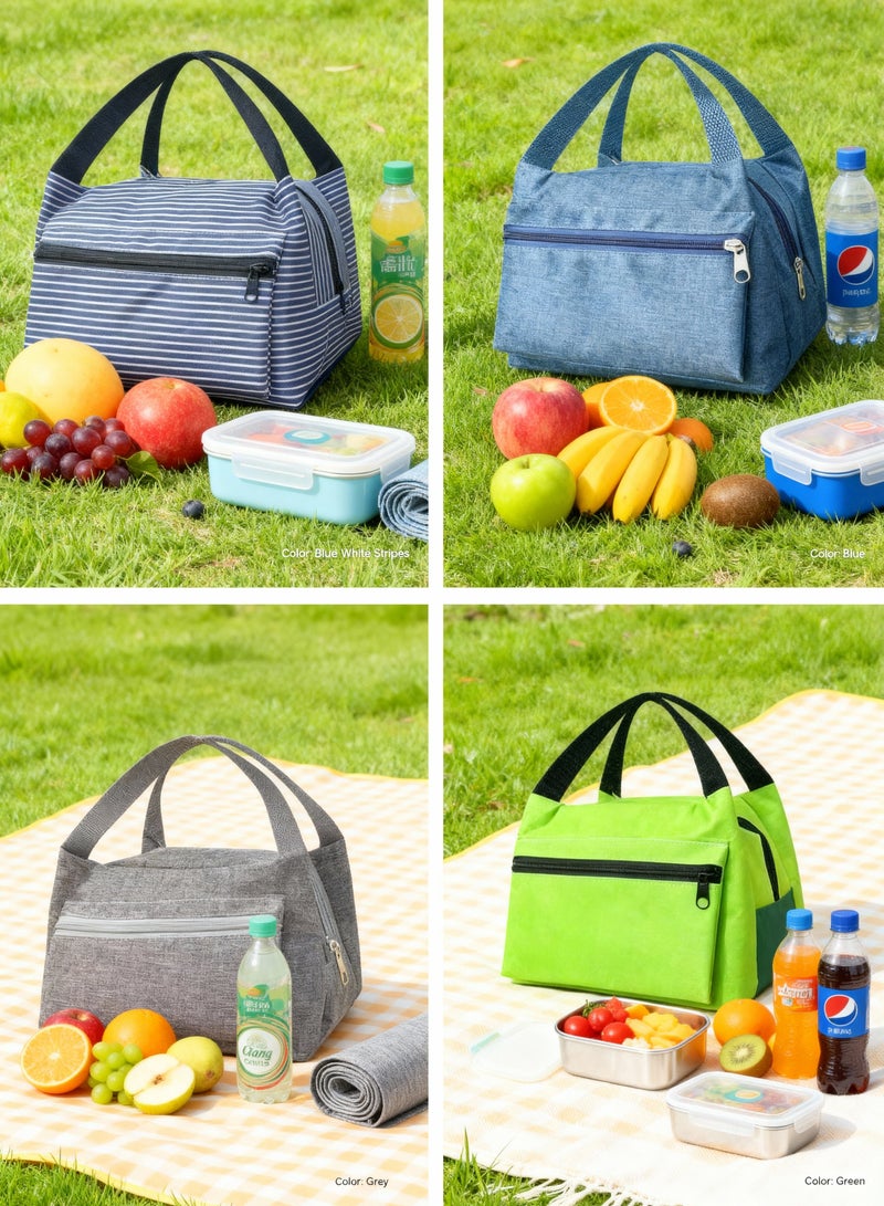 DB Innov. Lunch Bag, Insulated Lunch Bag for Kids Adult Women Men, Reusable Size S 22.5*16.5*17CM Capacity Lunch Tote Bags, Leakproof Food Lunch Containers, Thermal Cooler Bag for Work Travel Outdoor School Picnic, 4 colors. - Image 3