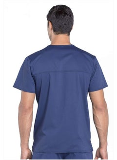 Cherokee V- Neck Men's Scrubs Top with Pockets WW670, XL, Navy  - Image 4