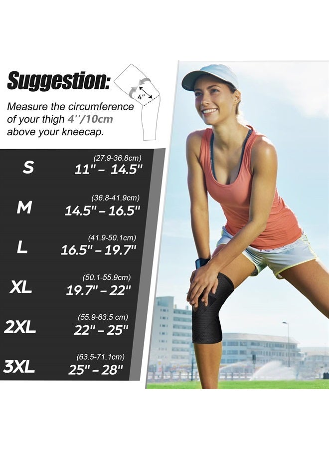 NEENCA Knee Brace for Knee Pain, Compression Knee Support with Air Mesh Fabric, Adjustable Knee Wrap with Side Stabilizers, Ultra-Soft Bandage for Sports, Running, Meniscus Tear, ACL, Arthritis Relief - Image 5