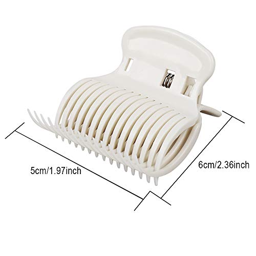 Aniann 18 Pieces Hot Roller Clips Plastic Hair Curler Claw Clips Replacement for Small, Medium, Large and Jumbo Hair Rollers (White) - Image 2